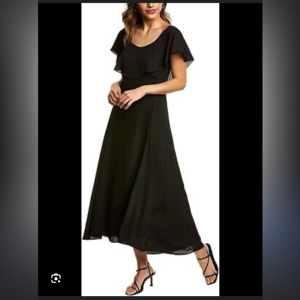 Theory Scoop Neck Elegant Black Dress
